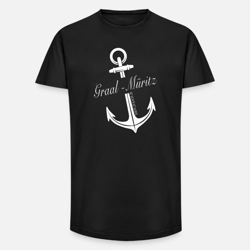 Graal-Müritz - Long Fit Männer T-Shirt - Schwarz