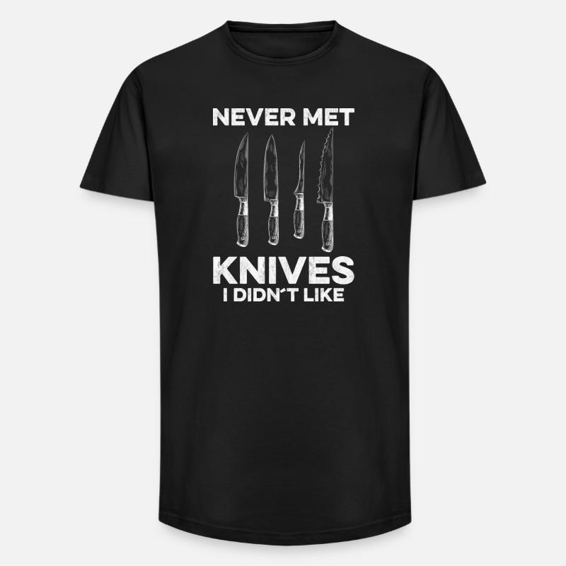 Knife Making Messermacher Design - Long Fit Männer T-Shirt - Schwarz