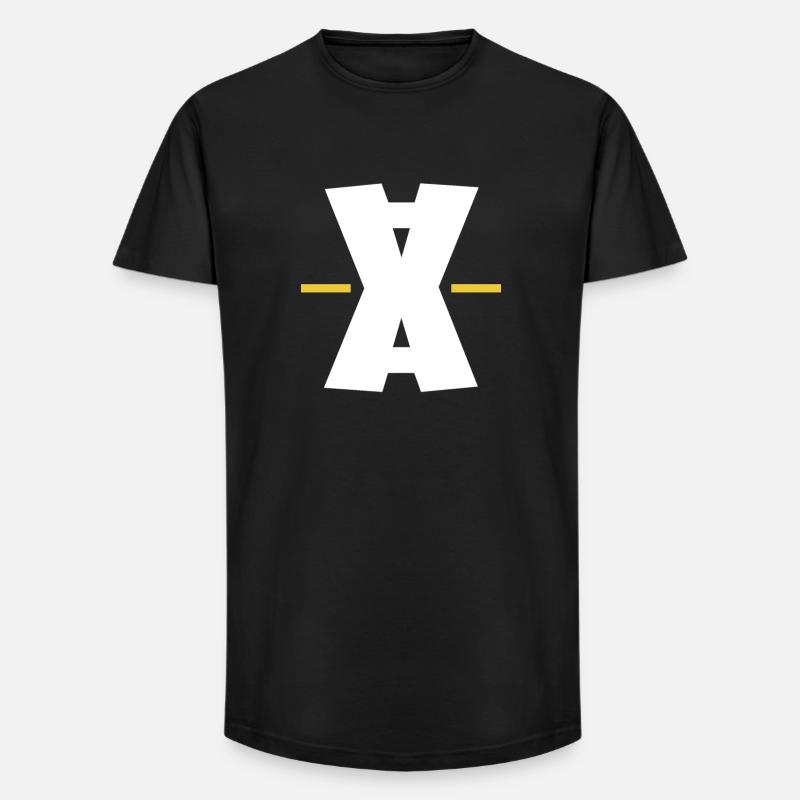 Digitale Kunst mit Doppel-X-Strich - Long Fit Männer T-Shirt - Schwarz