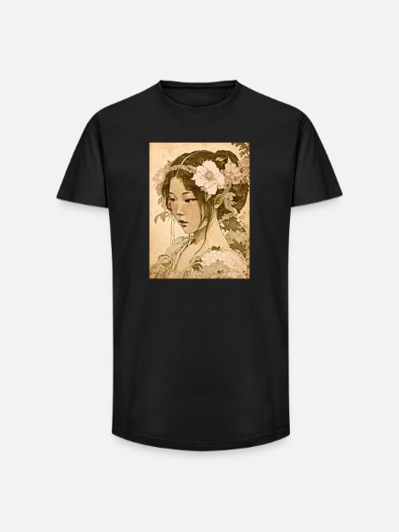 Heart of Japan 01 - Long Fit Men's T-Shirt - black