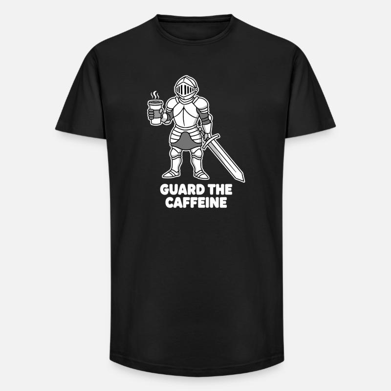 Kaffeekämpfer Ritter - Long Fit Männer T-Shirt - Schwarz