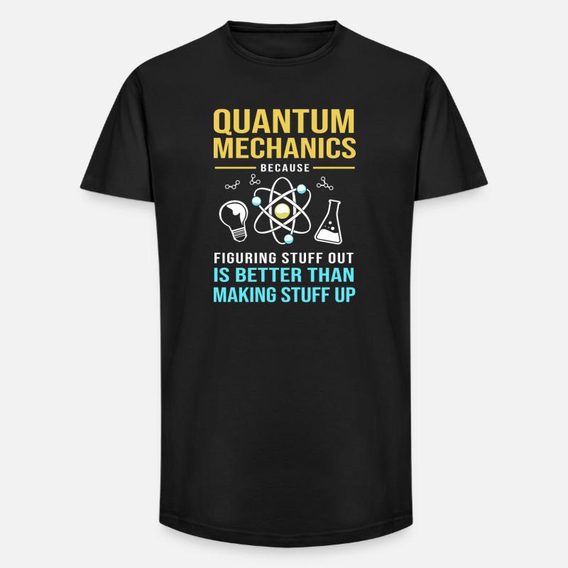 Quantenphysik Quantenmechanik Quantensprung - Long Fit Männer T-Shirt - Schwarz