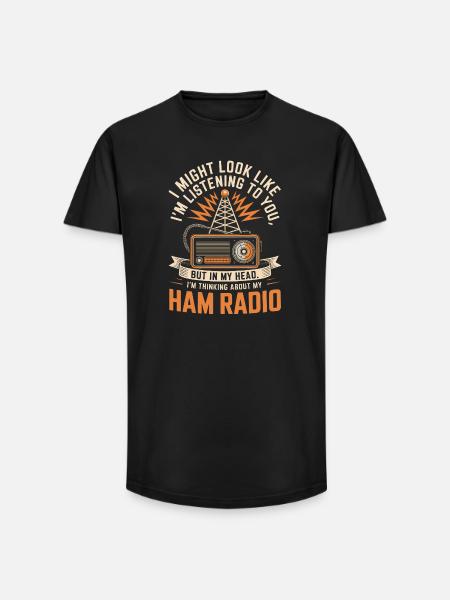 Ham Radio Daydreams - Long Fit Men's T-Shirt - black