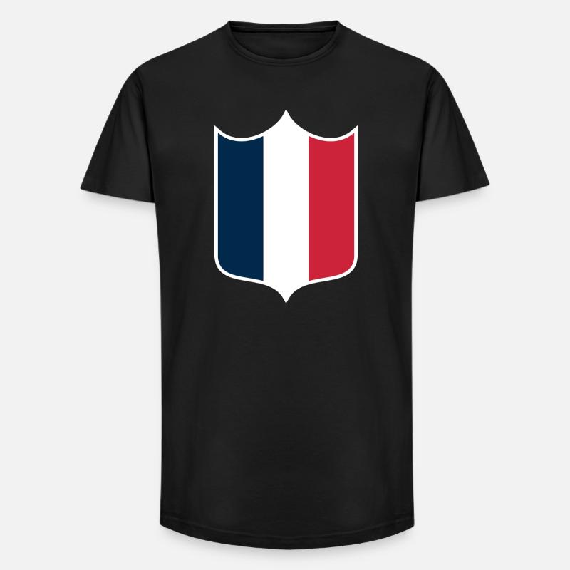 Frankreich - Long Fit Männer T-Shirt - Schwarz