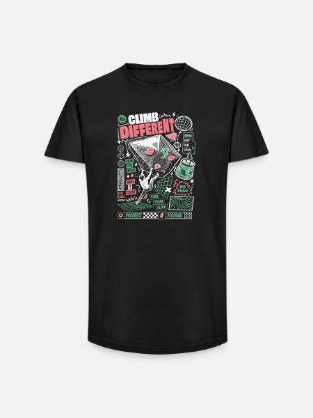Boulder More Climbing Motivation - Long Fit Men's T-Shirt - black