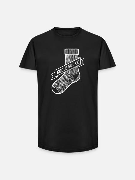 Coole Socke - Long Fit Männer T-Shirt - Schwarz