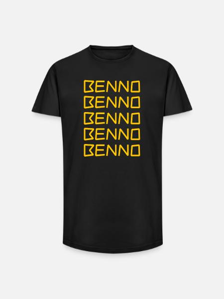 Benno - Long Fit Men's T-Shirt - black