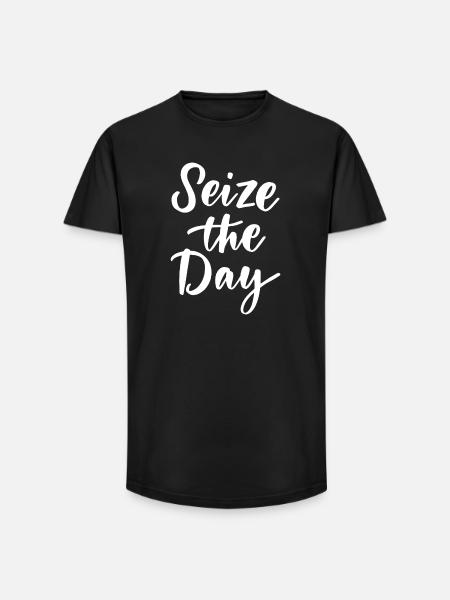 Seize The Day - Long Fit Men's T-Shirt - black