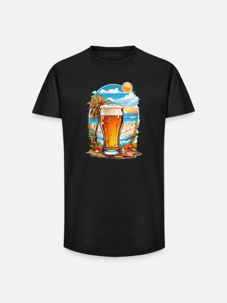 Beach Beer - Long Fit Men's T-Shirt - black