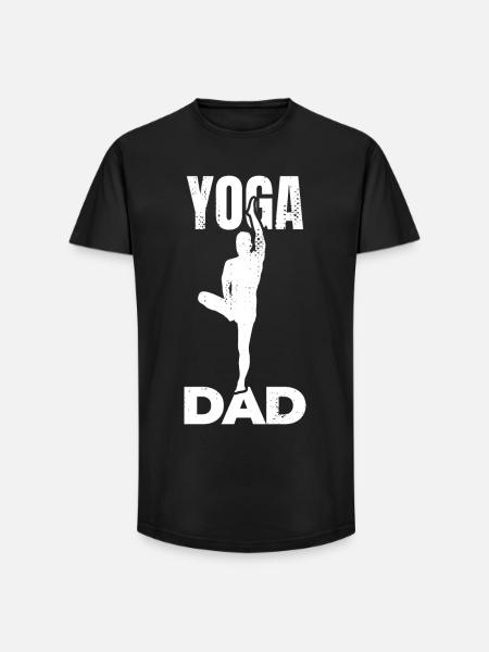 Yoga Dad - Long Fit Men's T-Shirt - black