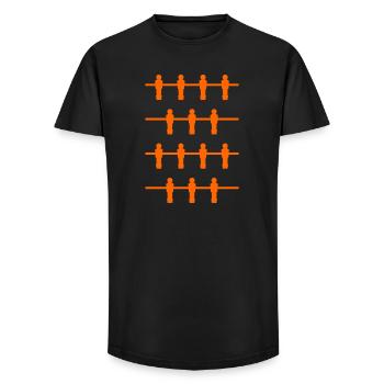 Tischfußballer orange - Long Fit Männer T-Shirt - Schwarz - Vorne - AI Model Male 185 light (185cm)