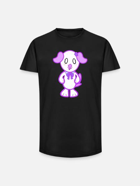 KawaiiDOGGOS - Flora print - Long Fit Men's T-Shirt - black