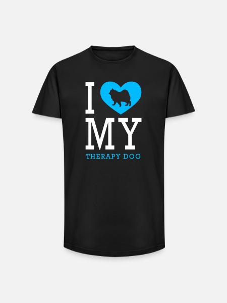 Therapy Dog Therapist Therapy Dog Trainer - Long Fit Men's T-Shirt - black