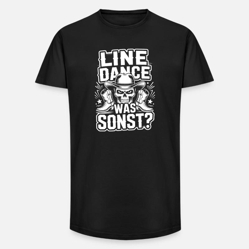 Line Dance What Else Skull - Long Fit Men's T-Shirt - black