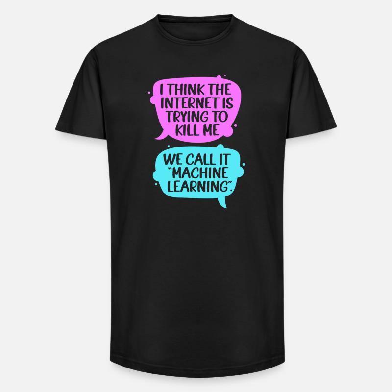 GPT Programmer Coder - Long Fit Men's T-Shirt - black
