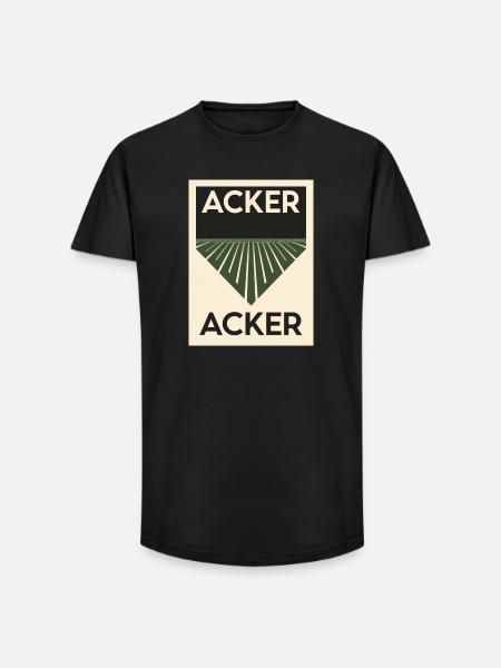 Acker minimalitisch 1930 Poster - Long Fit Männer T-Shirt - Schwarz