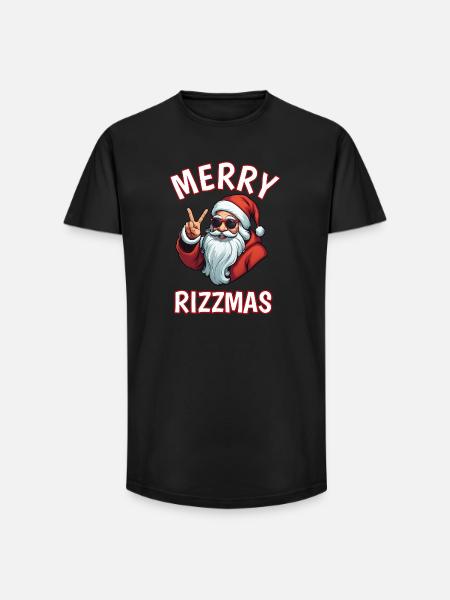 Fröhliche Rizzmas Lustiges Weihnachtsgeschenk - Long Fit Männer T-Shirt - Schwarz