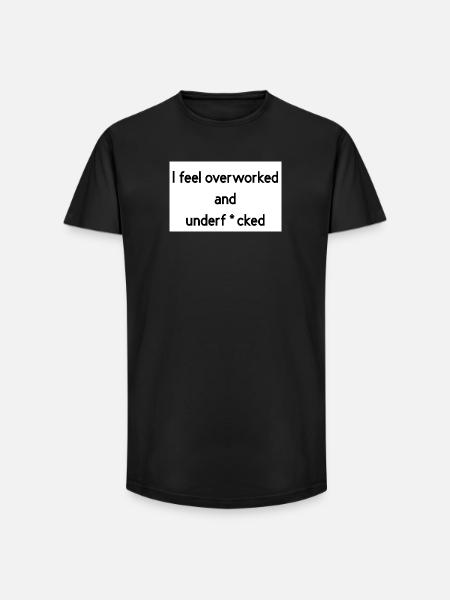 überarbeitet - Long Fit Männer T-Shirt - Schwarz