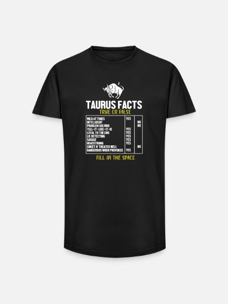 Zodiac sign Taurus - Long Fit Men's T-Shirt - black