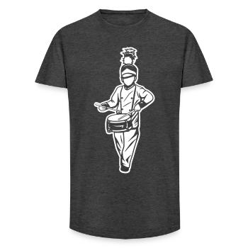 Enfant batteur - T-shirt coupe longue homme - charbon - Devant - AI Model Male 185 light (185cm)
