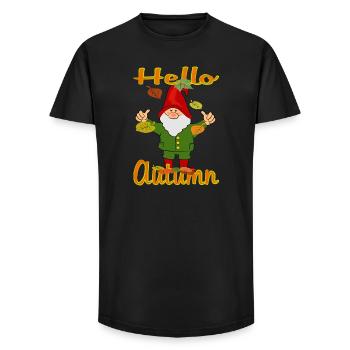 Herbst Wichtel - Long Fit Männer T-Shirt - Schwarz - Vorne - AI Model Male 185 light (185cm)