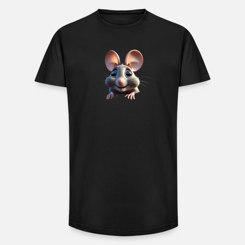 Mouse 1 - Long Fit Männer T-Shirt - Schwarz