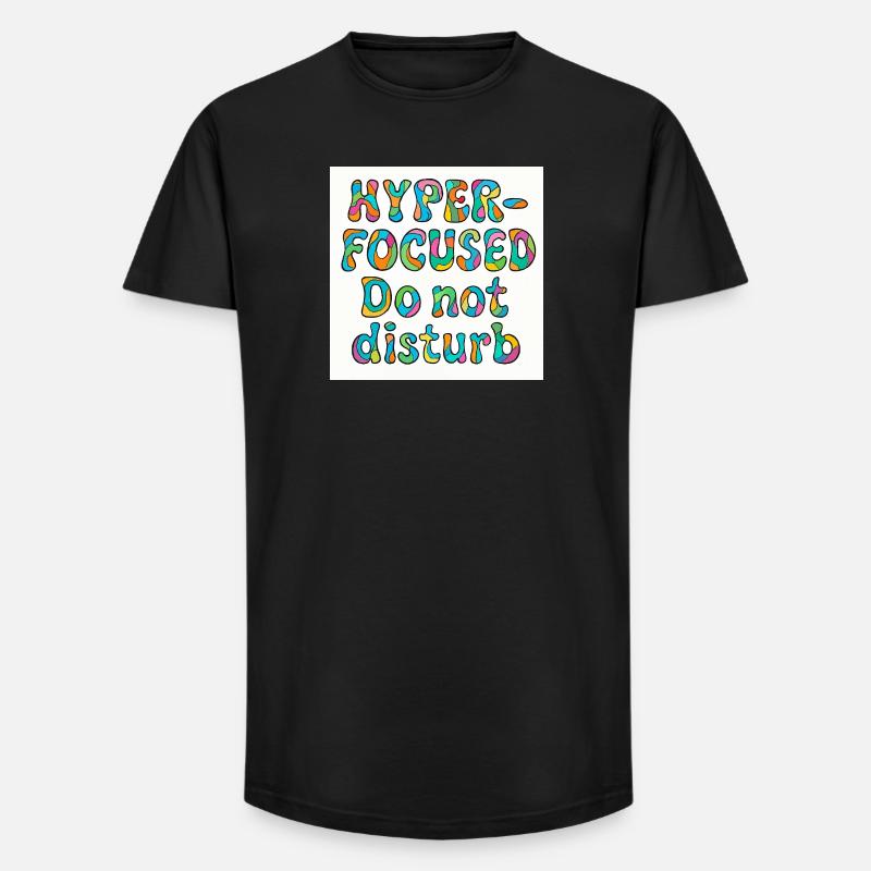 Conception hyper concentrée et sans déranger - T-shirt coupe longue homme - noir