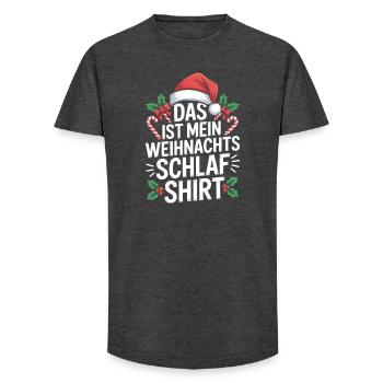 Das Ist Mein Weihnachtsschlafshirt - Long Fit Männer T-Shirt - Anthrazit - Vorne - AI Model Male 185 light (185cm)
