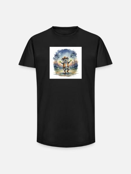 Mehni der cowboyKoala - Long Fit Männer T-Shirt - Schwarz