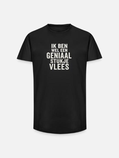 Genialer Fleisch-Tippfehler - Long Fit Männer T-Shirt - Schwarz