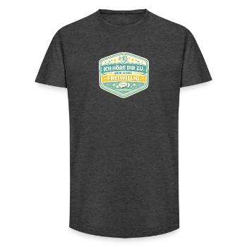 Ich höre dir zu – nicht freiwillig - Long Fit Männer T-Shirt - Anthrazit - Vorne - AI Model Male 185 light (185cm)