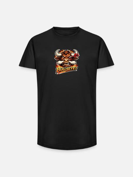 Fiery Bull Bullseye - Long Fit Men's T-Shirt - black