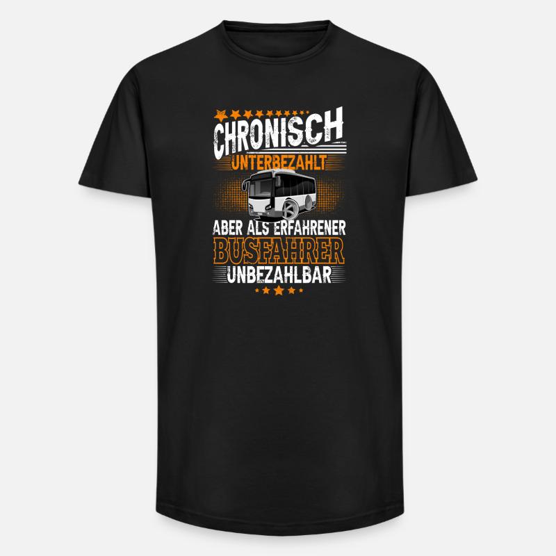 Busfahrer - Long Fit Männer T-Shirt - Schwarz