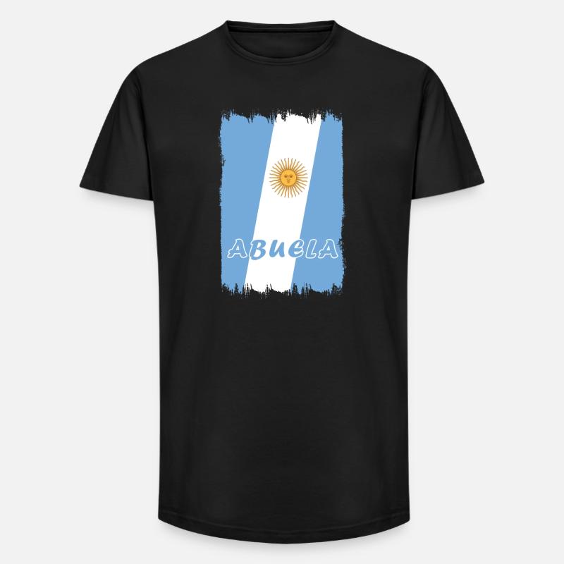 Argentinien Großmutter Design - Long Fit Männer T-Shirt - Schwarz