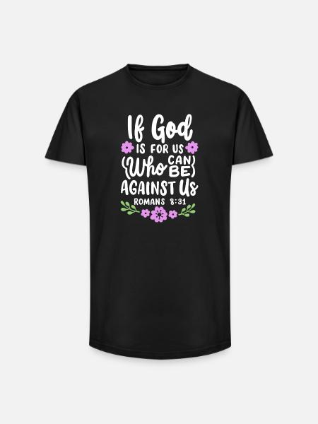 Christlicher Bibelvers Religiös - Long Fit Männer T-Shirt - Schwarz