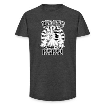 Milkaholic – Greetings from Dad! - Long Fit Men's T-Shirt - charcoal grey - Front - AI Model Male 185 light (185cm)