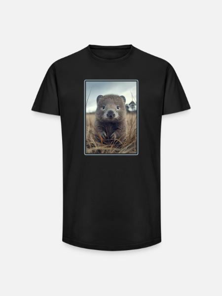 Wombats Wombat - T-shirt coupe longue homme - noir