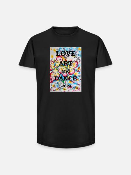 Blumenmädchen - Long Fit Männer T-Shirt - Schwarz