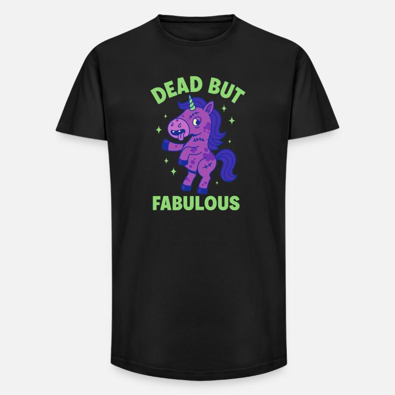 Buntes Einhorn mit Spruch - Long Fit Männer T-Shirt - Schwarz