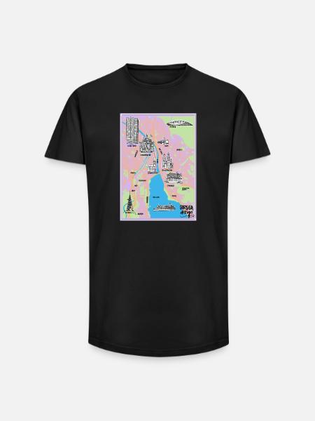 City of Zurich - Long Fit Men's T-Shirt - black
