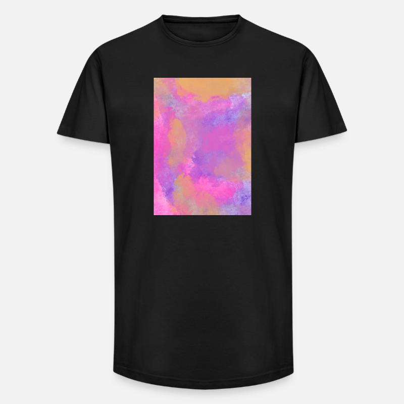 Gradient - lilac can be personalized - Long Fit Men's T-Shirt - black