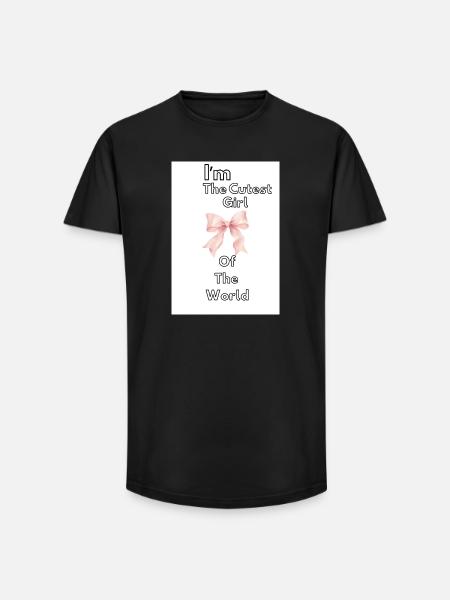 Süßestes Mädchen mit dem Band - Long Fit Männer T-Shirt - Schwarz