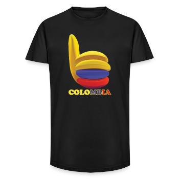 plátano Colombia banane  - Long Fit Männer T-Shirt - Schwarz - Vorne - AI Model Male 185 light (185cm)