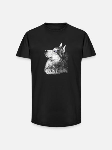 Husky - T-shirt coupe longue homme - noir