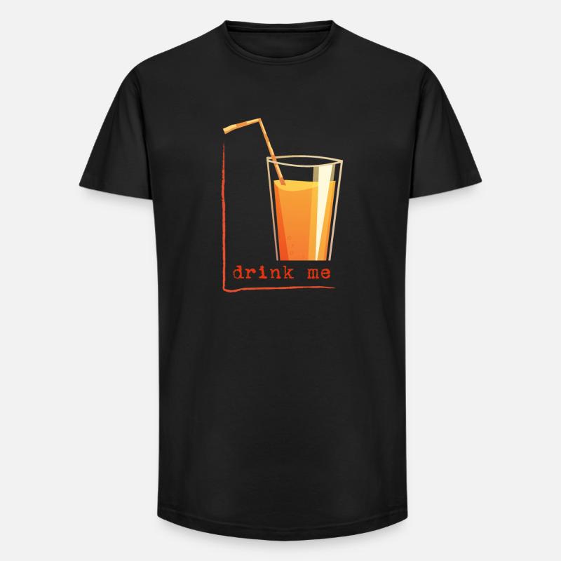 drink me in a frame - Long Fit Männer T-Shirt - Schwarz