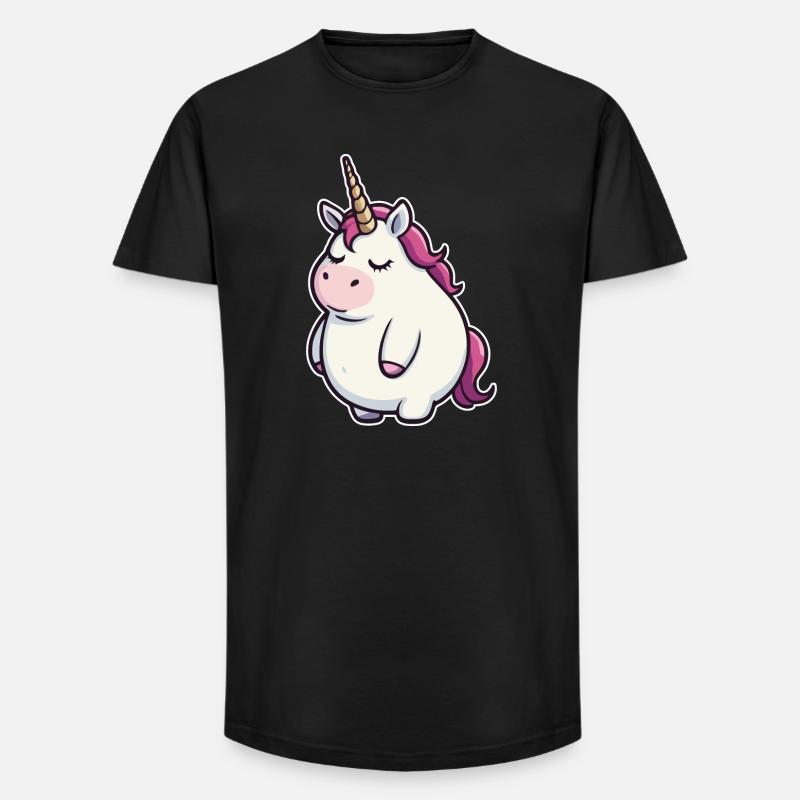 Witziges Einhorn - Long Fit Männer T-Shirt - Schwarz