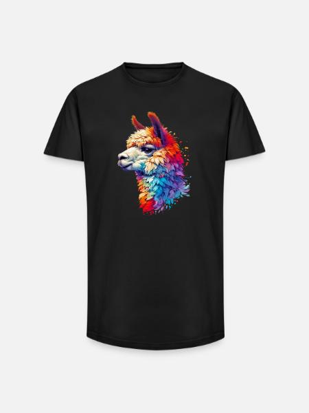 Alpaga - T-shirt coupe longue homme - noir