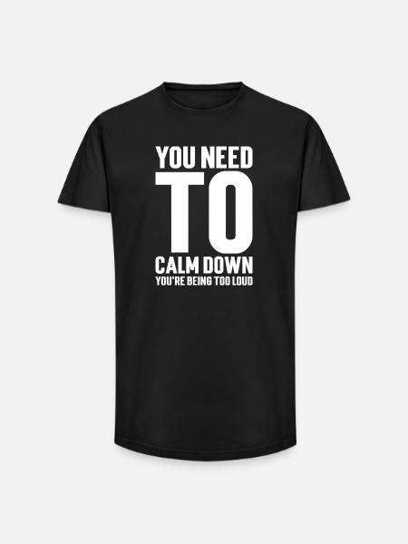 Motivating Message of Serenity - Long Fit Men's T-Shirt - black