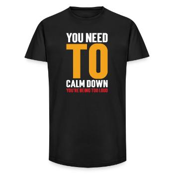 Message Motivation Affirmations - Long Fit Men's T-Shirt - black - Front - AI Model Male 185 light (185cm)