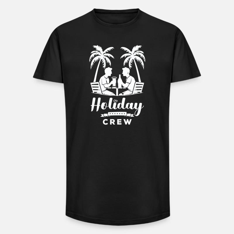 Zwei Freunde machen Party - Long Fit Männer T-Shirt - Schwarz